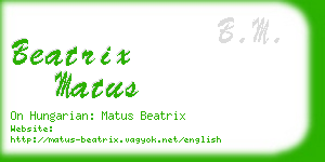 beatrix matus business card